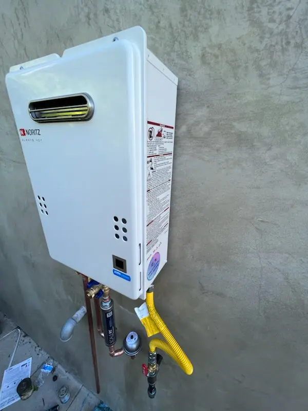 Tankless water heater installation for Brandon Reserve homes